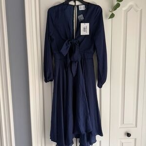 Hello Molly Talk Fast Midi Dress - Navy Blue